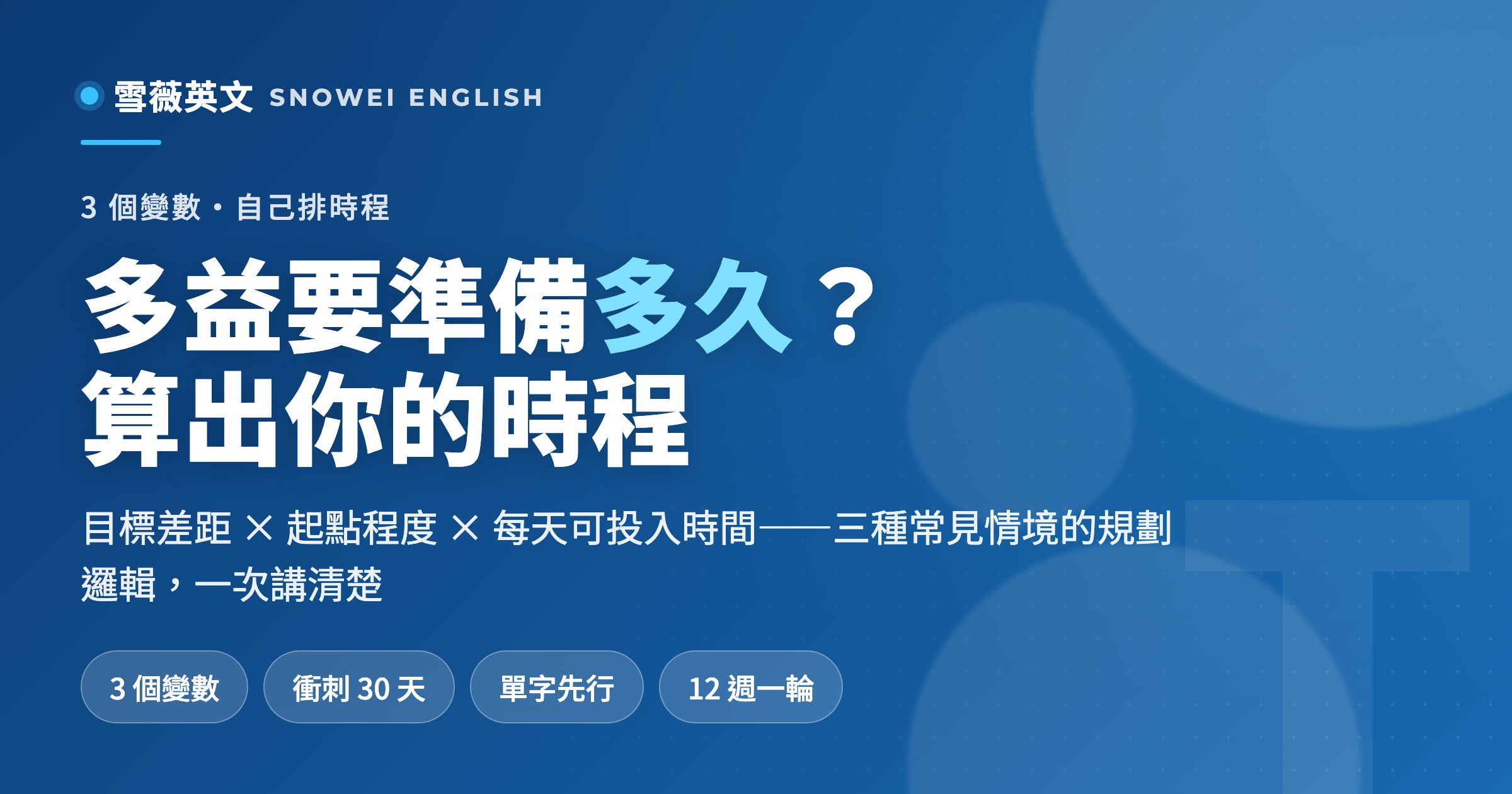 多益要準備多久?用 3 個變數排出自己的時程,三種情境規劃一次講清楚